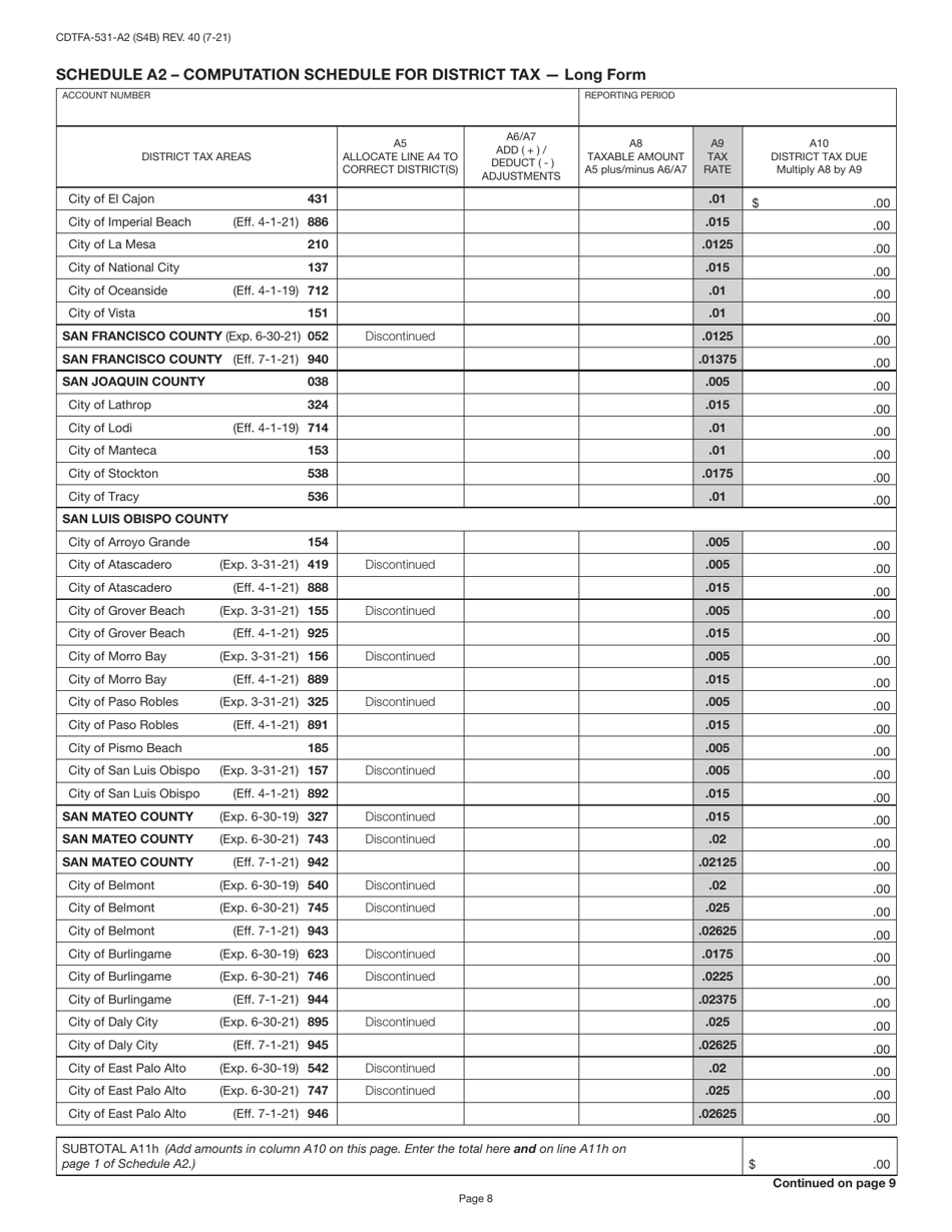 Form CDTFA-401-A Download Fillable PDF or Fill Online State, Local, and ...