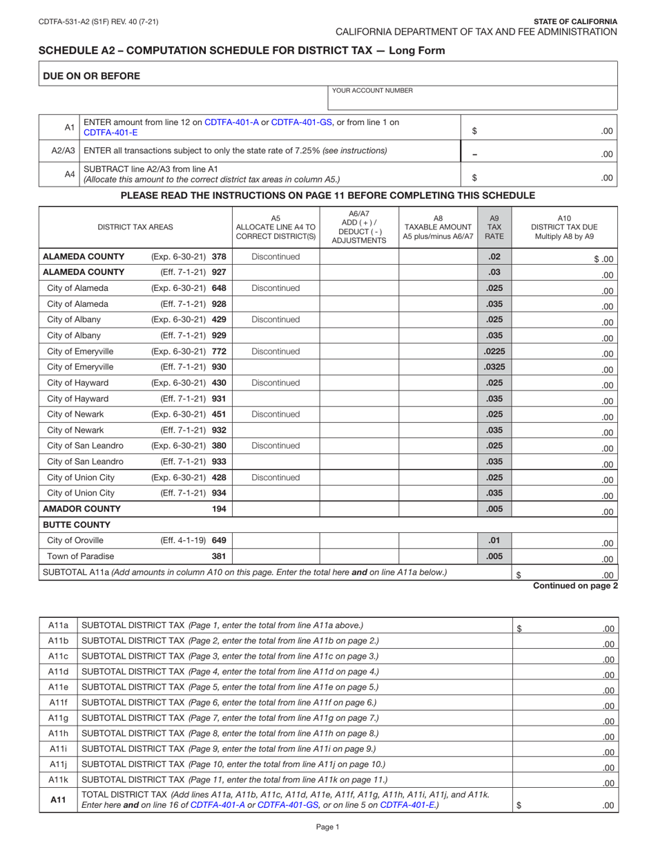 Form CDTFA-401-A State, Local, and District Sales and Use Tax Return - California, Page 4