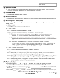 Form CR-415 Petition to Terminate Sex Offender Registration - California, Page 2