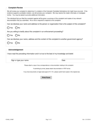 Charities Program Complaint Form - Colorado, Page 4