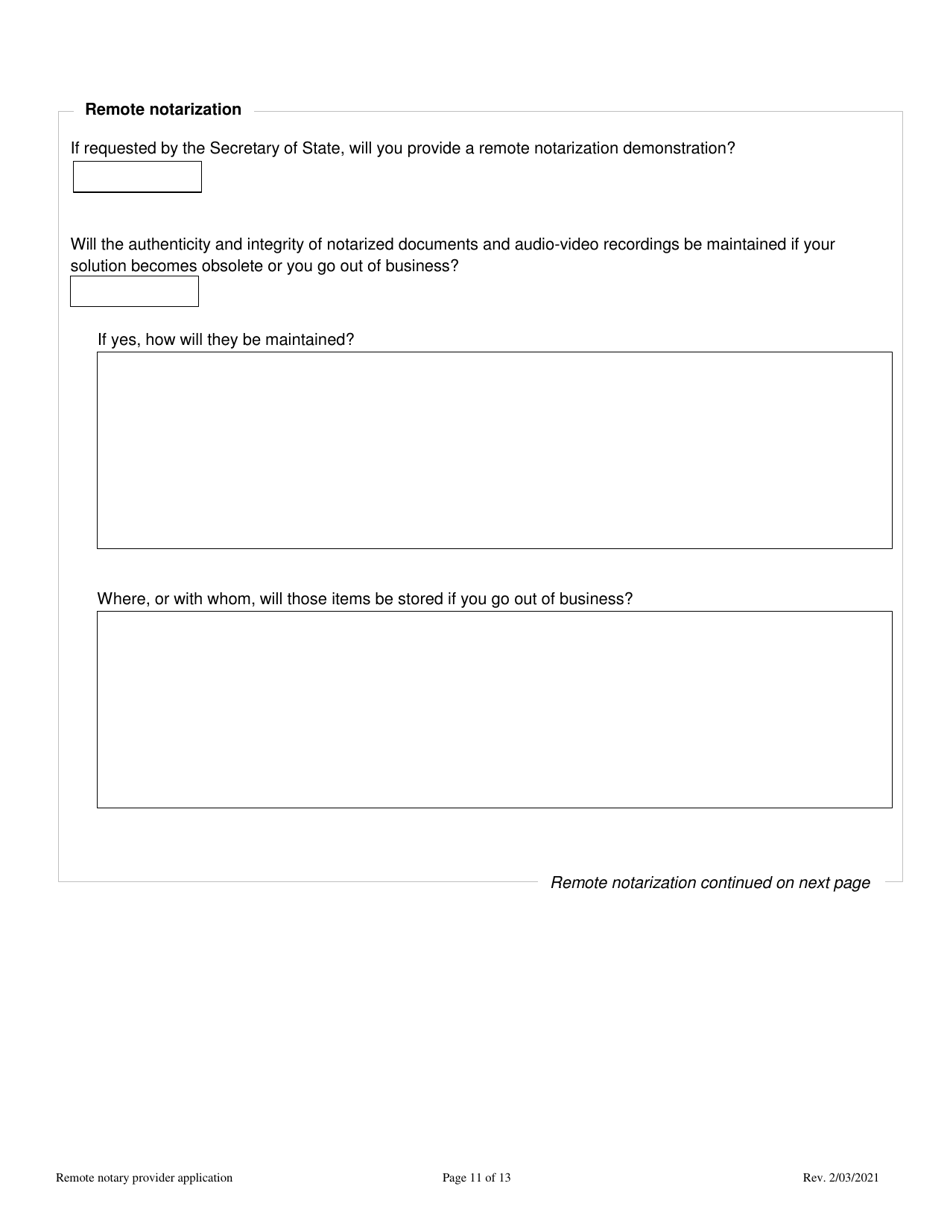 Remote Notarization Provider Application - Colorado, Page 11