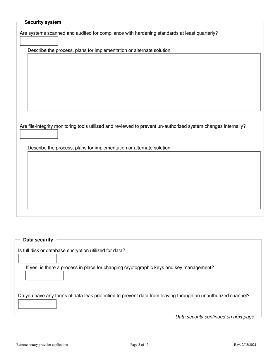 Remote Notarization Provider Application - Colorado, Page 3