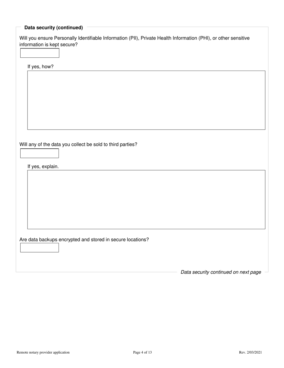 Remote Notarization Provider Application - Colorado, Page 4