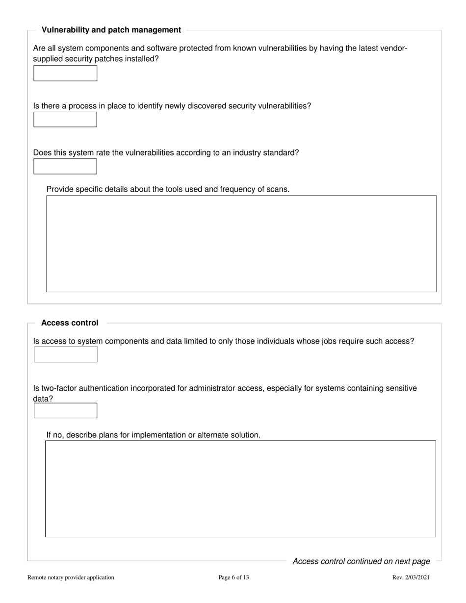 Remote Notarization Provider Application - Colorado, Page 6