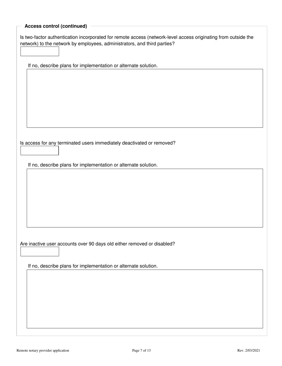 Remote Notarization Provider Application - Colorado, Page 7