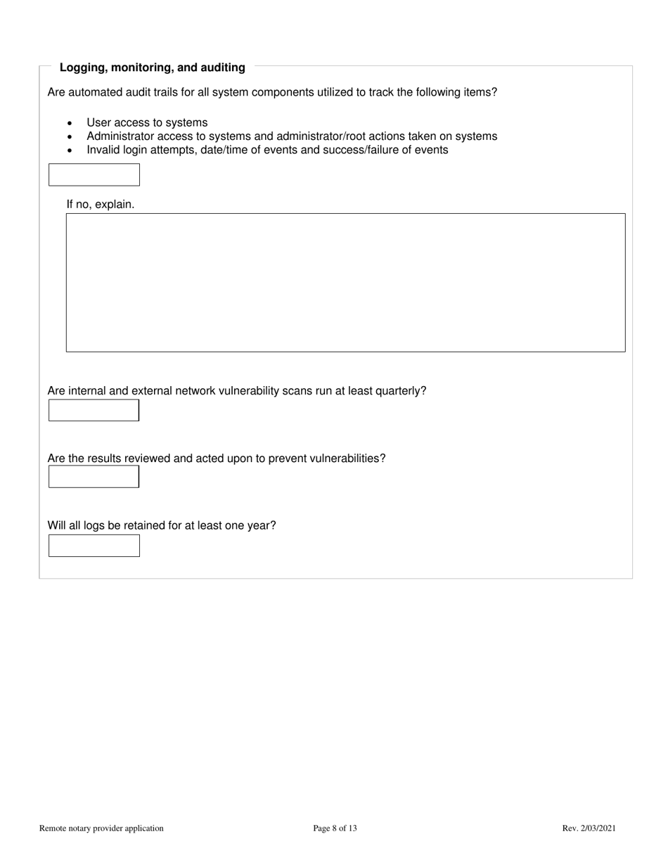 Remote Notarization Provider Application - Colorado, Page 8