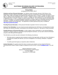 Form ERDS0008 Electronic Recording Delivery System (Erds) Change of Erds Role - California, Page 2