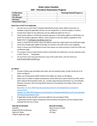 Document preview: Order Letter Checklist - Petroleum Restoration Program - Florida