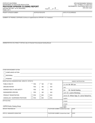 Form DPR-ENF-055 Pesticide Episode Closing Report - California, Page 2