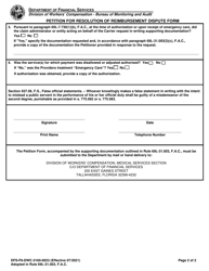 Form DFS-F6-DWC-3160-0023 Petition for Resolution of Reimbursement Dispute Form - Florida, Page 2