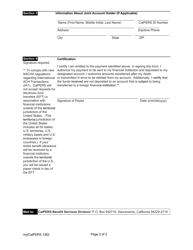 Form my|CalPERS1362 Refund Direct Deposit Authorization - California, Page 2