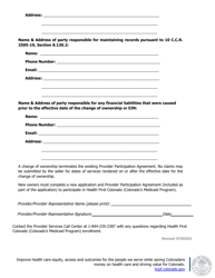 Change of Ownership Form - Colorado, Page 2