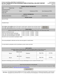 Form LAPG25-T Active Transportation Program Completion/Final Delivery Report - California, Page 2