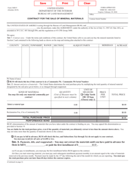 Form 3600-9 &quot;Contract for the Sale of Mineral Materials&quot;