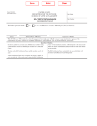 Document preview: Form 5430-001 Self Certification Clause Bidders Statement