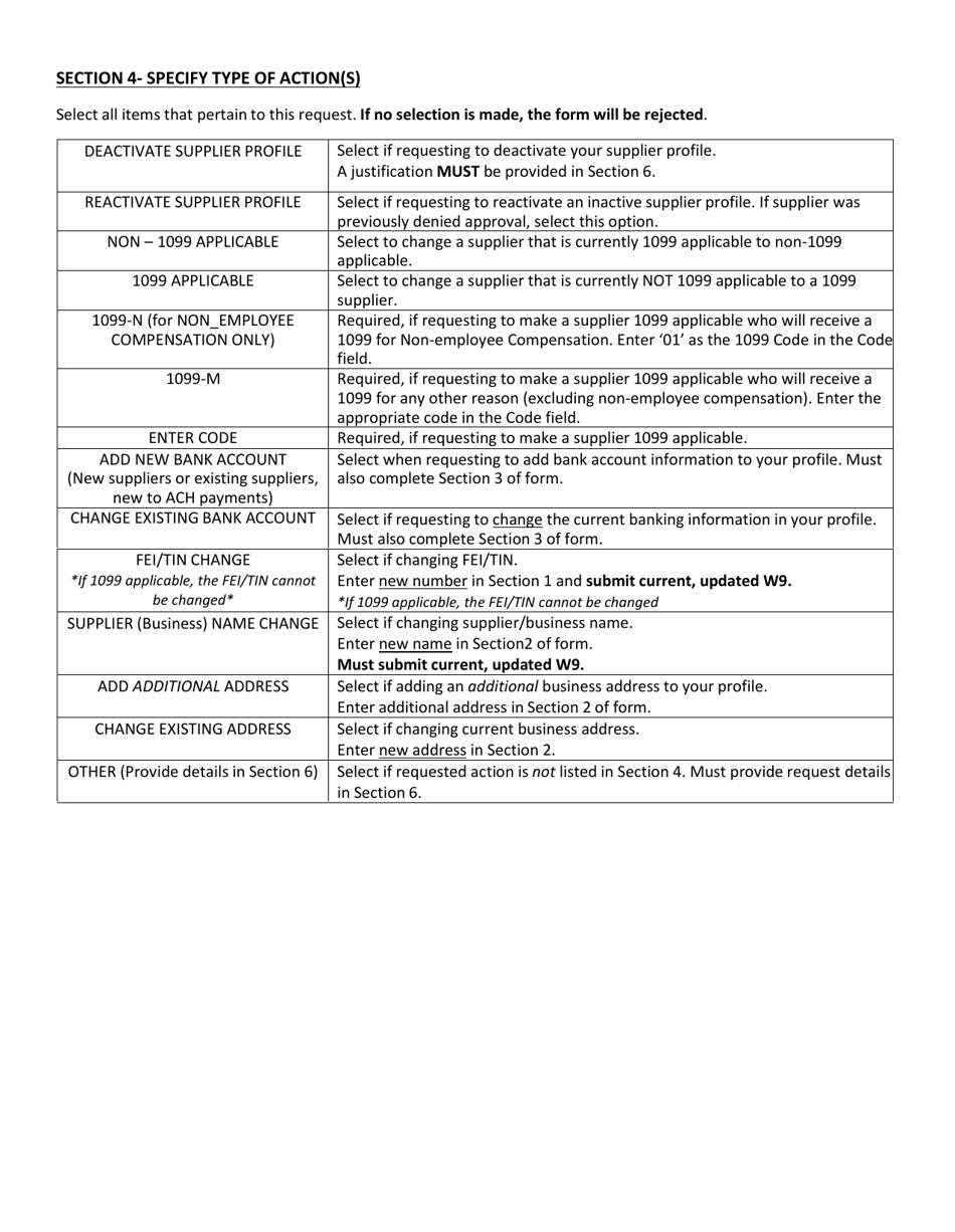 Supplier (Vendor) Management Form - Georgia (United States), Page 3