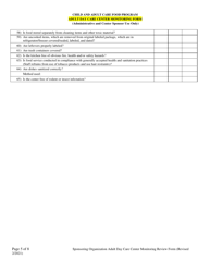 Adult Day Care Center Monitoring Form - Georgia (United States), Page 5
