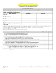 Adult Day Care Center Monitoring Form - Georgia (United States), Page 6