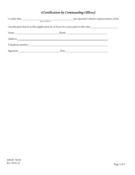 Form HSMV71054 Certification for Waiver of Cdl Skills Test for Military Personnel - Florida, Page 3
