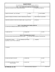 Document preview: DA Form 5329 Escort Report