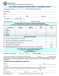 Form HFS1446 Long Term Care (Snf/Icf) Provider Monthly Assessment Report - Illinois