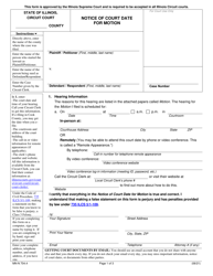 Document preview: Form MN-N704.4 Notice of Court Date for Motion - Illinois