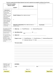Document preview: Form MN-O705.3 Order on Motion - Illinois