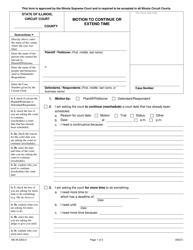 Document preview: Form MC-M2203.3 Motion to Continue or Extend Time - Illinois
