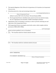 Form 1F-P-3029 Order Appointing Co-guardians - Hawaii, Page 2