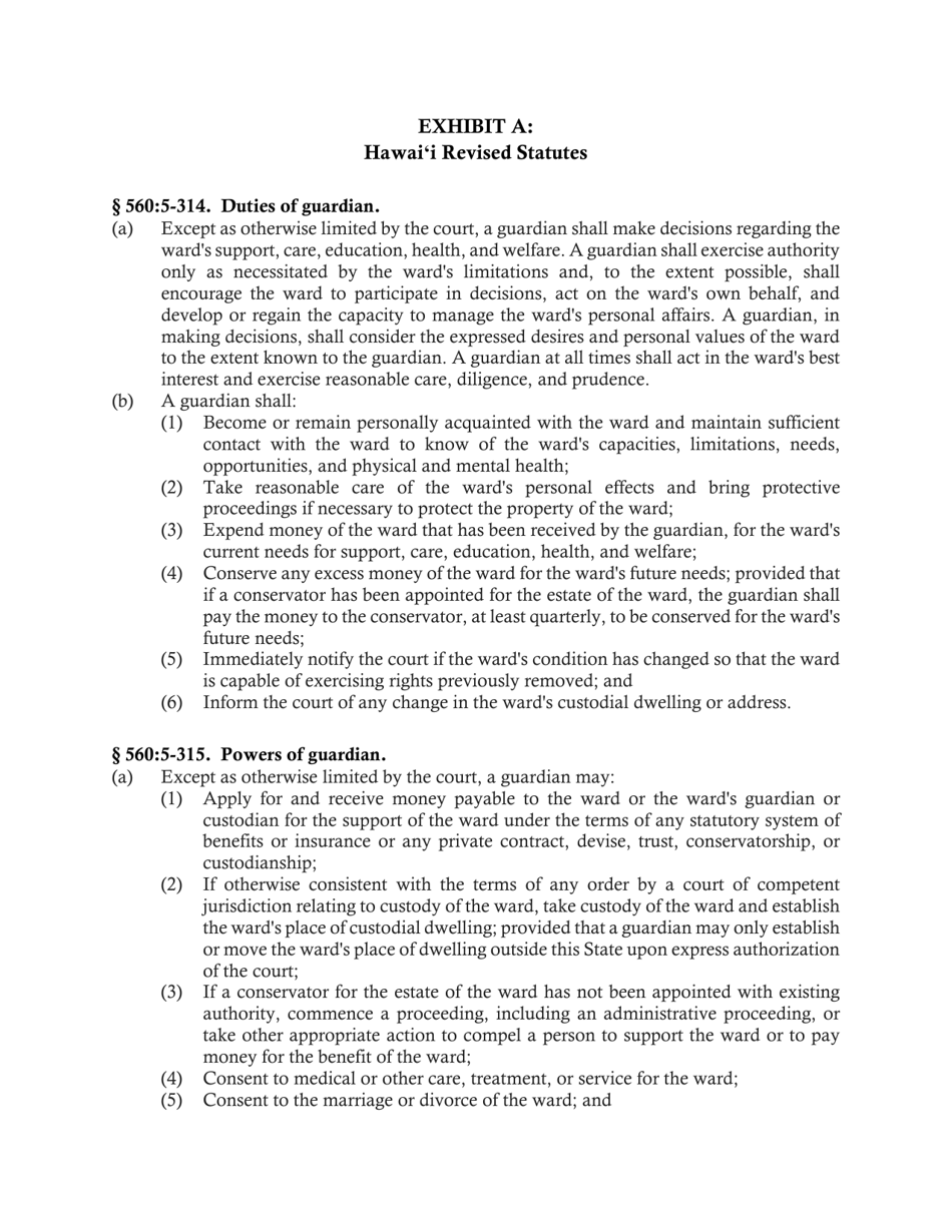 Form 1F-P-3029 Order Appointing Co-guardians - Hawaii, Page 6