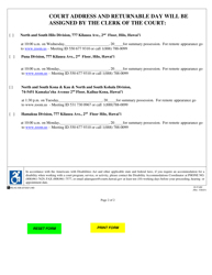 Form 3C-P-482 Summons for Summary Possession - Hawaii, Page 2