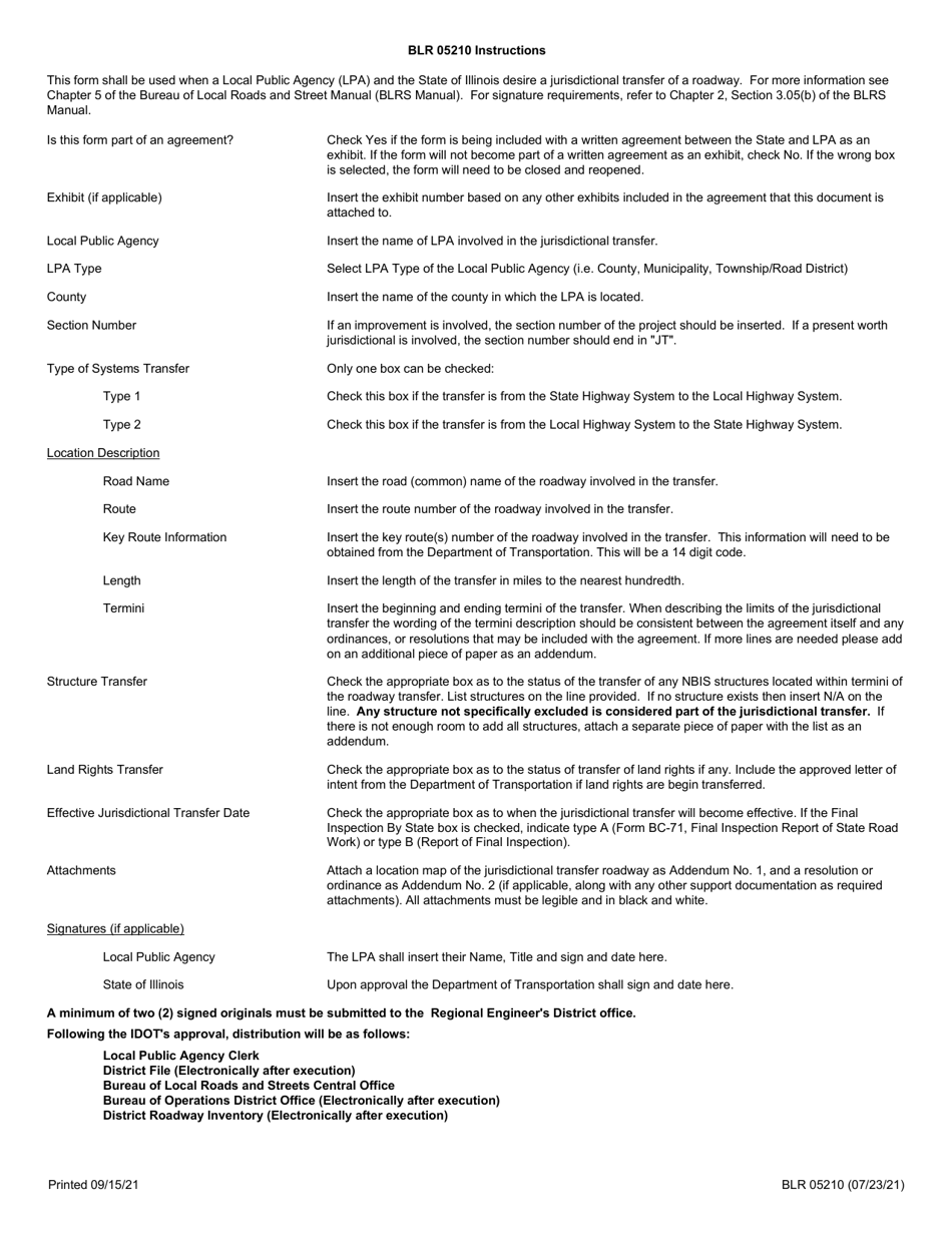 Form BLR05210 Jurisdictional Transfer Agreement (State and Local Public Agency) - Illinois, Page 2
