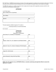 Form BLR05311 Local Public Agency Amendment for Federal Participation - Illinois, Page 2
