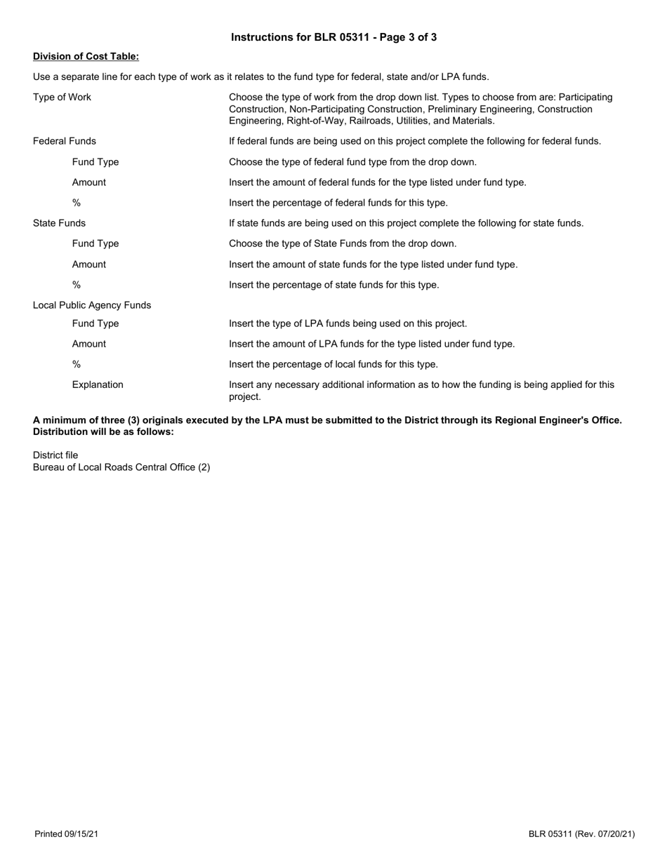 Form BLR05311 Local Public Agency Amendment for Federal Participation - Illinois, Page 6