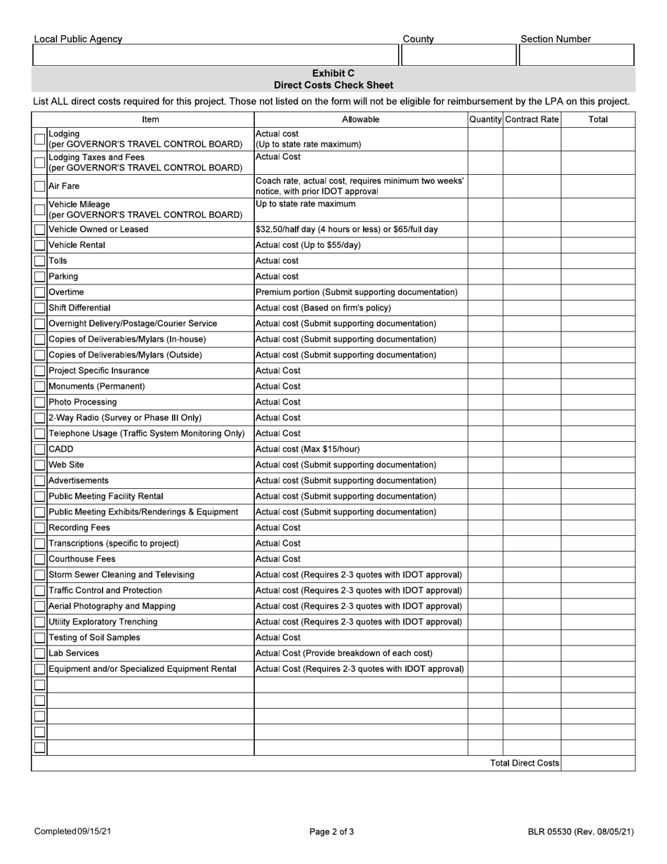 Form BLR05530 Local Public Agency Engineering Services Agreement - Illinois, Page 2