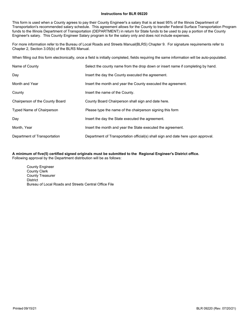 Form BLR09220 Agreement for County Engineers Salary - Illinois, Page 2
