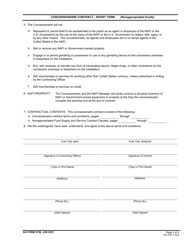 DA Form 5756 Concessionaire Contract - Short Term (Nonappropriated Funds), Page 3