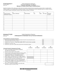 Document preview: Form FIT-20 (State Form 44626; State Form 44628) Schedule FIT-2220, H Members of Unitary Group Filing a Combined Return; Underpayment of Estimated Tax by Financial Institutions - Illinois