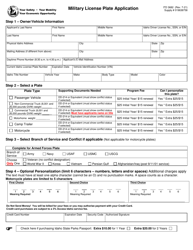 Form ITD3682 &quot;Military License Plate Application&quot; - Idaho