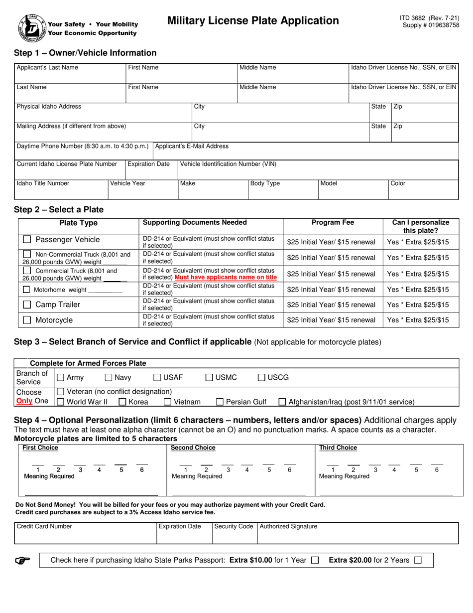 Form Itd3682 Fill Out Sign Online And Download Fillable Pdf Idaho