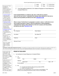 Form AR-A1403.4 Answer/Response to Complaint/Petition - Illinois, Page 2