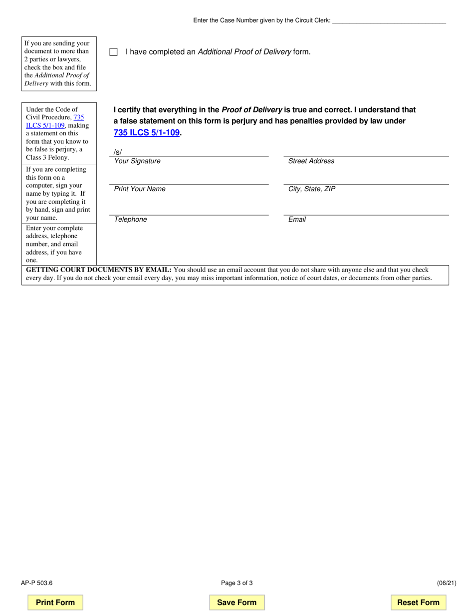 Form AP-P503.6 Appearance - Illinois, Page 3