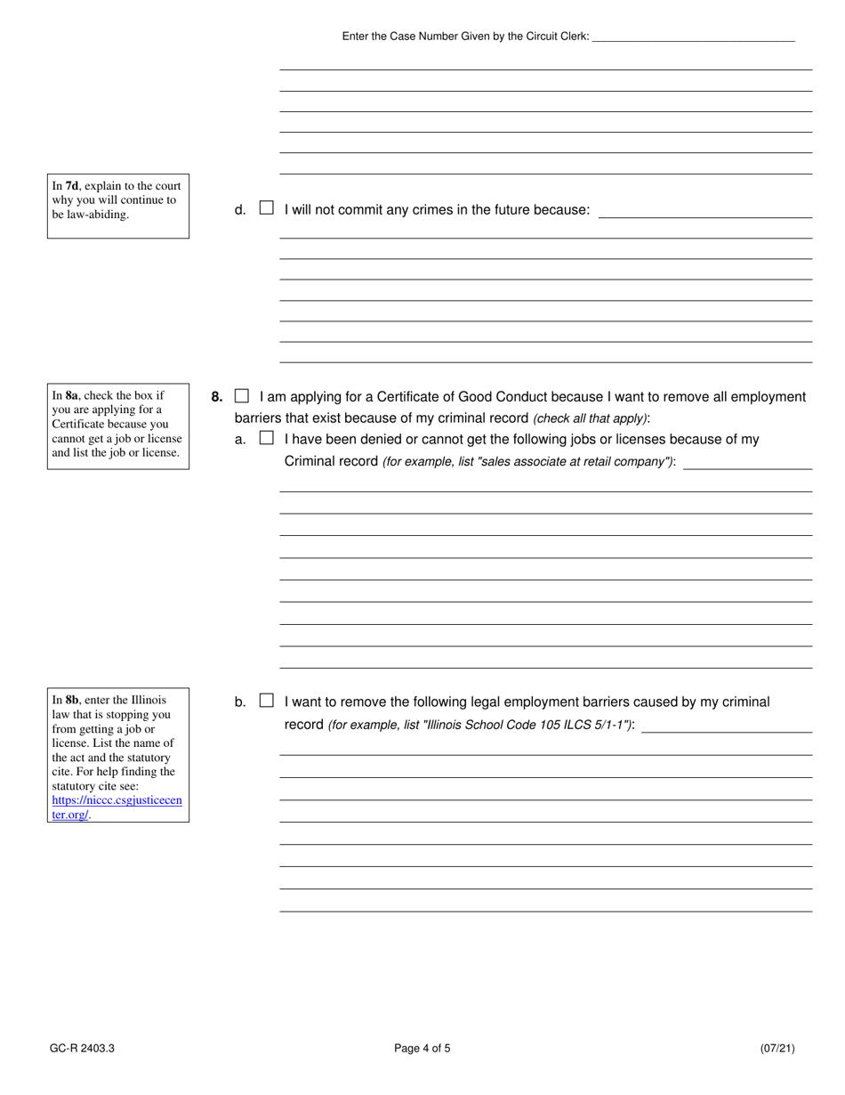 Form GC-R2403.3 Request for Certificate of Good Conduct - Illinois, Page 4