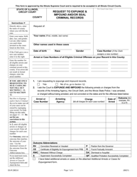 Form EX-R2903.6 Request to Expunge &amp; Impound and/or Seal Criminal Records - Illinois