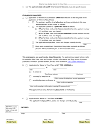 Form WA-O604.5 Order for Waiver of Court Fees - Illinois, Page 2