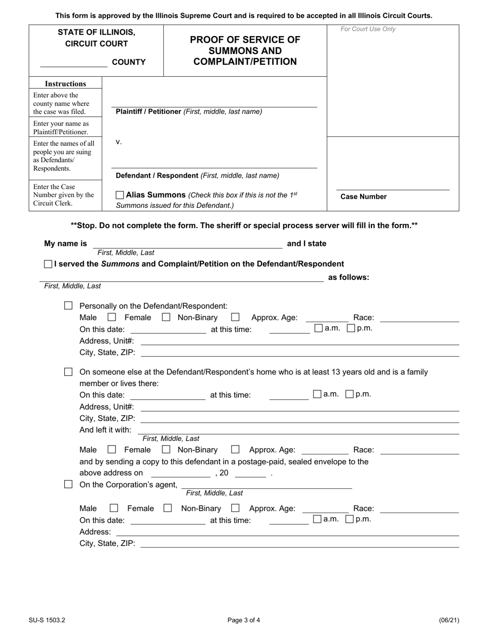 Form SU-S1503.2 Summons - Illinois, Page 3