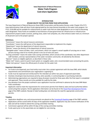 DNR Form 542-0626 (542-0327) Water Trails Program Cost-Share Application - Iowa
