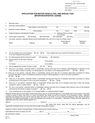 Form MF-44 Application for Motor Vehicle Fuel and Special Fuel Importer/Exporter License - Kansas