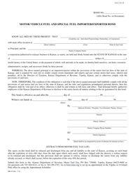 Form MF-45 &quot;Motor Vehicle Fuel and Special Fuel Importer/Exporter Bond&quot; - Kansas