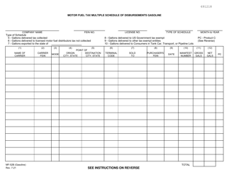 Document preview: Form MF-52B (GASOLINE) Motor Fuel Tax Multiple Schedule of Disbursements Gasoline - Kansas